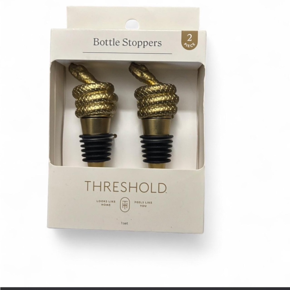 Threshold Snake Wine Bottle Stopper 2 Pk Plus Bottle Opener Gothcore Slither